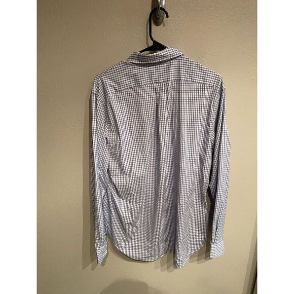 Polo Ralph Lauren Performance Long Sleeve Button Down White Blue Plaid Large - Picture 5 of 7